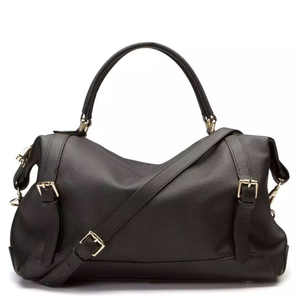 Elegant Blue Leather Handbag